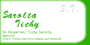 sarolta tichy business card